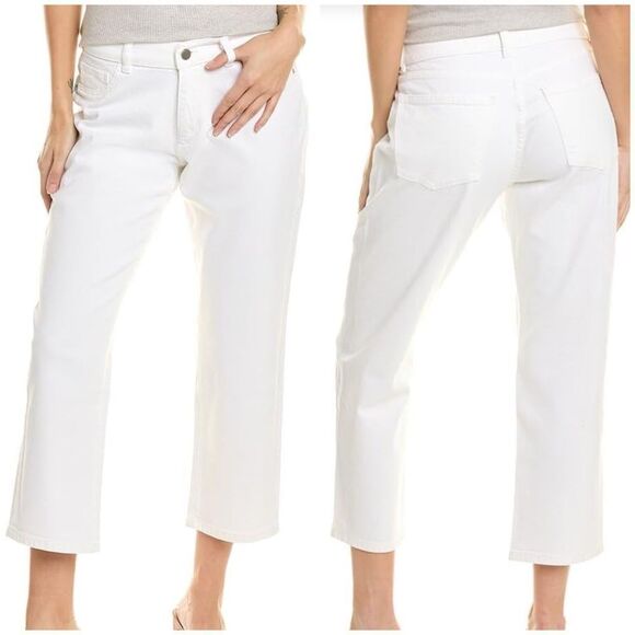 DL1961 Riley Boyfriend Straight Cut Cropped Length Jean in White Size 30 - Picture 13 of 13